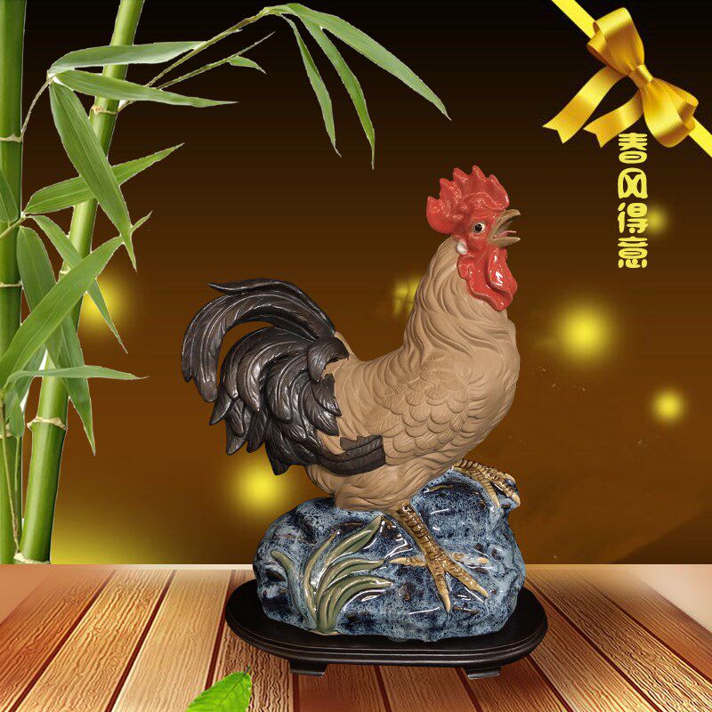 石湾陶瓷 陶瓷饰品 家居饰品 陶瓷摆件 生肖鸡