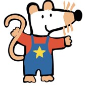 小鼠波波绘本人物布贴环创布置墙面装 饰