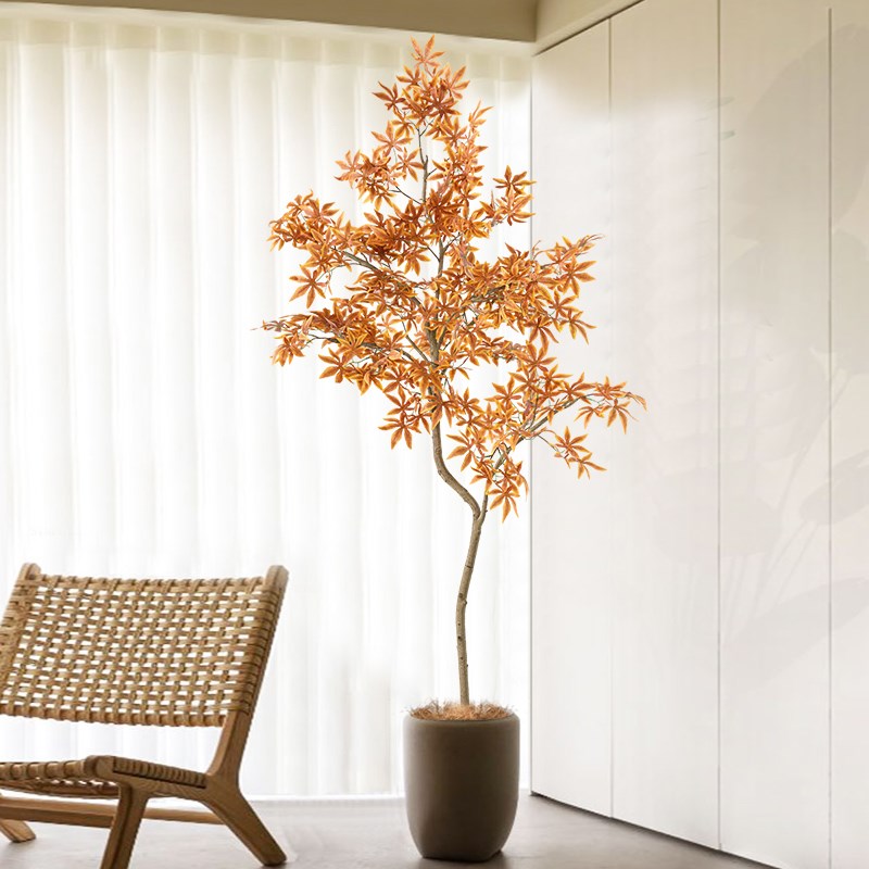 大型仿真绿植造景盆栽枫树室内商场门店橱窗假植物装饰花景观摆设