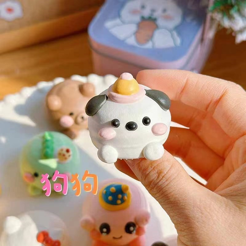 动物立体蛋白糖蛋糕装饰可食用摆件节日场景布置装扮用品马林糖