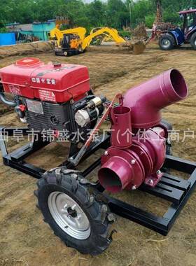 款现新435货拖拉机后置高压抽水泵油大口高扬径程柴机6寸离心泵