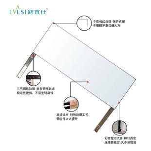 柜镜全身穿衣镜衣BPB镜橱内置推拉旋镜隐衣形伸转缩折叠试衣卧室
