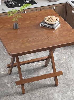 折叠桌子圆家用KFI桌户外吃饭便携桌摆摊方小桌简易型户出租房餐