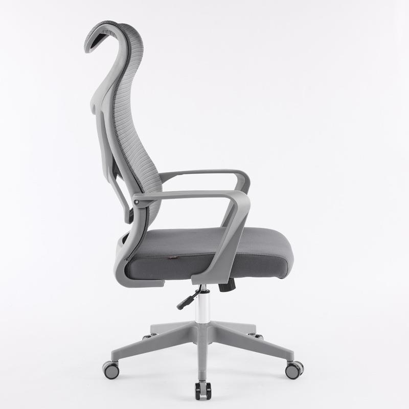 厂家椅网布人体工505全灰学家办公椅升用电脑椅降旋转会议椅职员