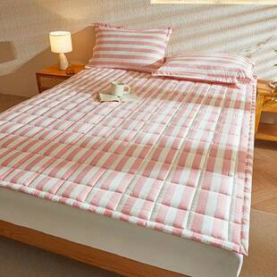 2新款棉亲肤舒适宝全棉纯色5织棉花床褥床垫四季linuo款宝爬行垫