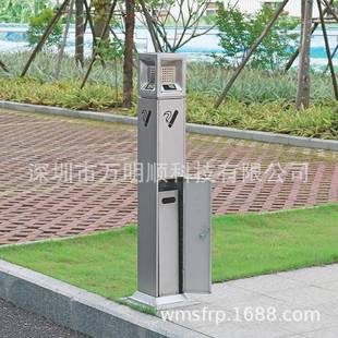 户外不锈钢灭烟柱 落地立柱式烟灰柱 公园 广场 超市烟头收集器