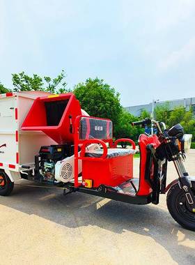 树枝木枝叶粉碎便省力轻驾FPO驶式式粉碎机三轮树枝粉碎车机果枝