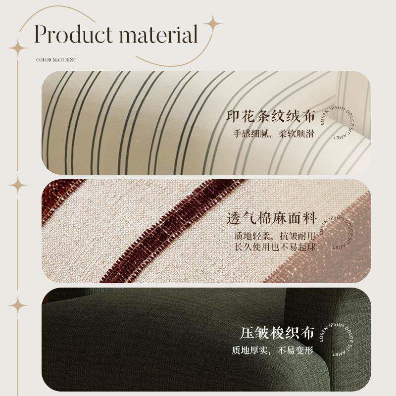 法式古单人沙椅中372古风客厅阳台小户复棉麻老虎椅实木型设发计
