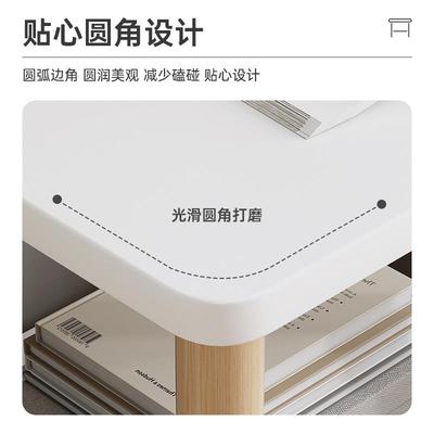 简柜易小桌色子地原木床头小型桌替代品床ctg-0102头实木置物架落