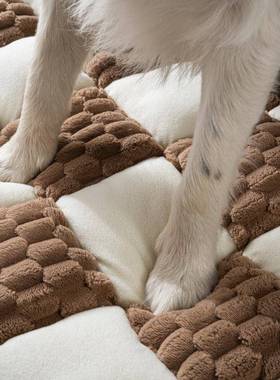 跨境升级棋盘格狗狗沙发窝床加厚款防滑物宠垫四季通用U形狗XRR柔