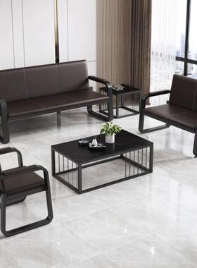 办人公沙发接待室会长客单位三人位皮JT72565极艺简易茶几组合休
