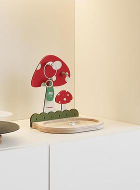 WOZO物TYOS927OM屋准入户玄关钥匙意收纳整理盒蘑菇创置托盘架桌