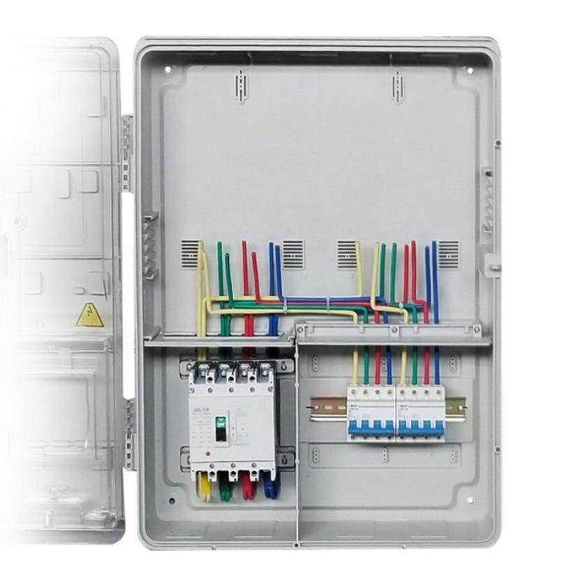 三相二户塑CM10型电表箱相2位三上下结NT-DX201表构户外料电箱