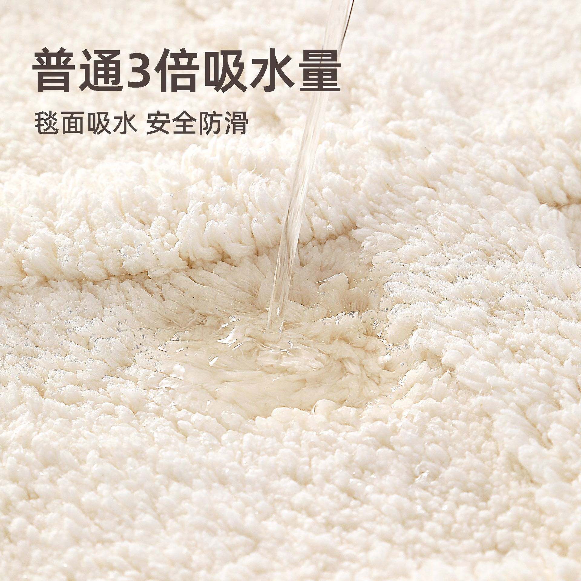 酒店纯棉地垫家用卫生间脚垫卧室门口柔软吸水门垫浴室速干防滑垫