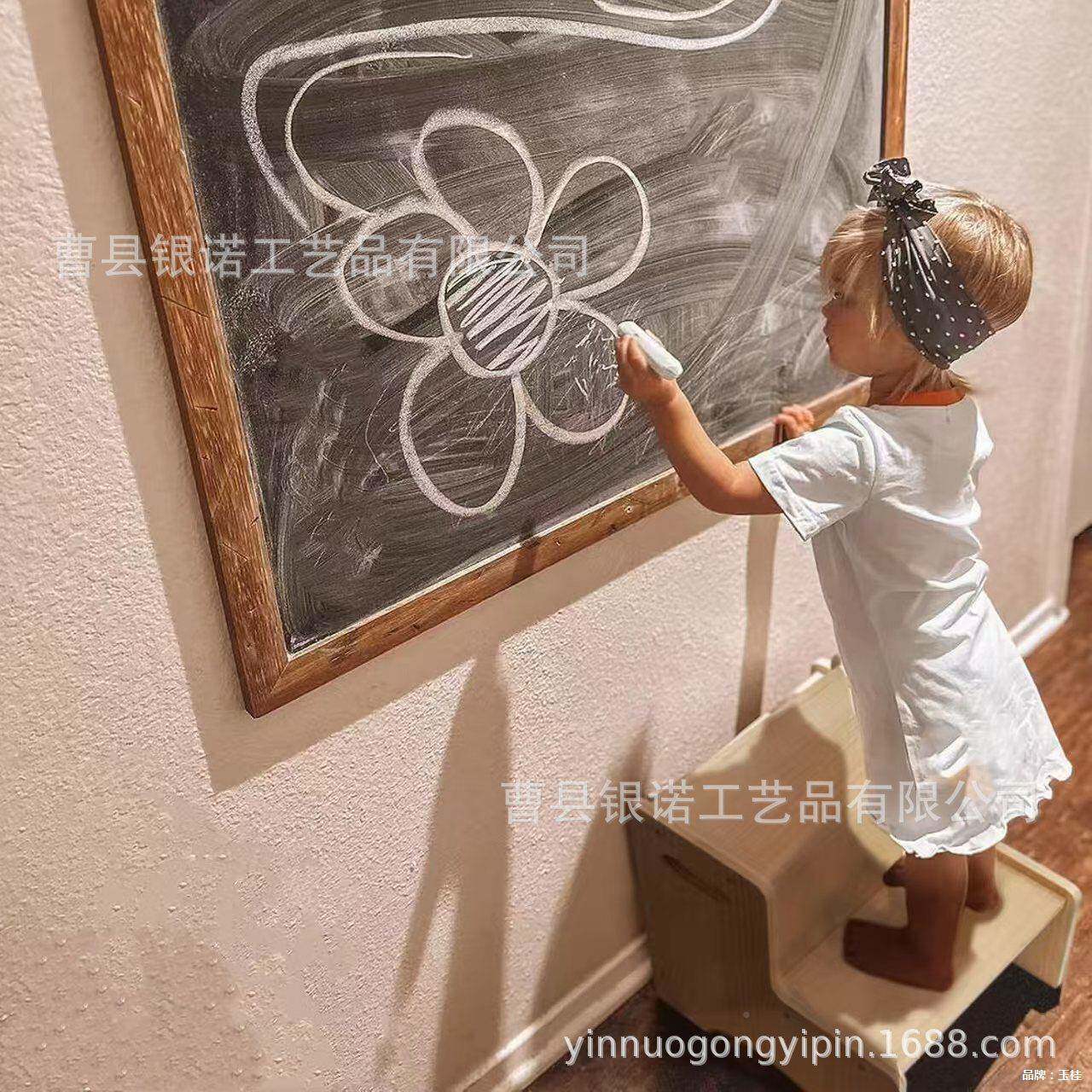 跨境木287质儿阶梯式凳宝宝踩凳洗洗手脸脚踩凳实木双层垫脚脚童