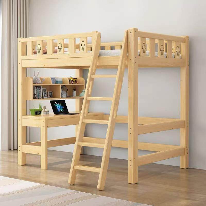 实木高架床人床单上层儿童高985低带书桌宿舍床多功能成组合上床
