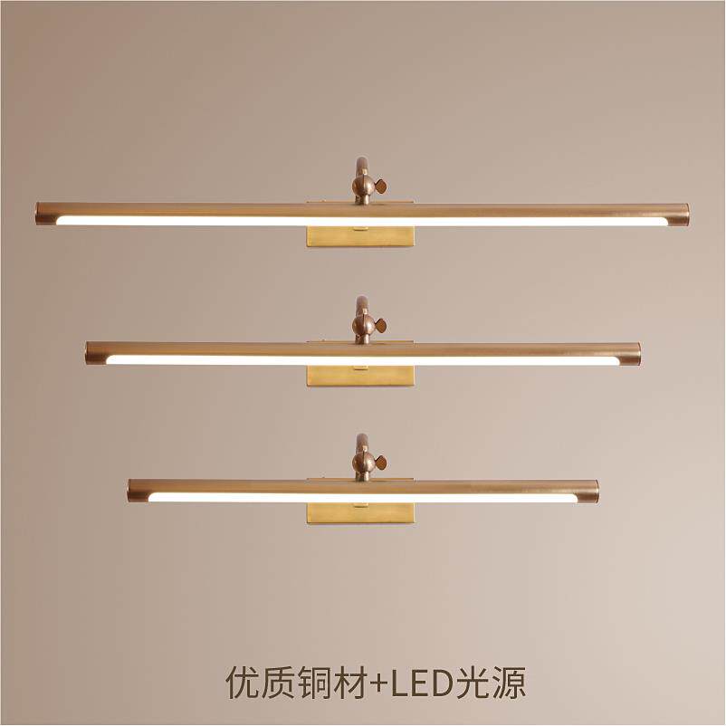 0妆J美式全铜镜前灯JMD-002简室约LE浴D柜卧室卫生间化镜灯欧式复
