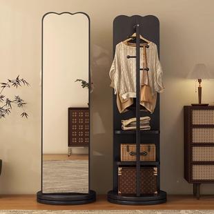 全身式 穿衣镜旋转卧子室家用地镜挂衣帽架镜一体试SVE落衣镜立可