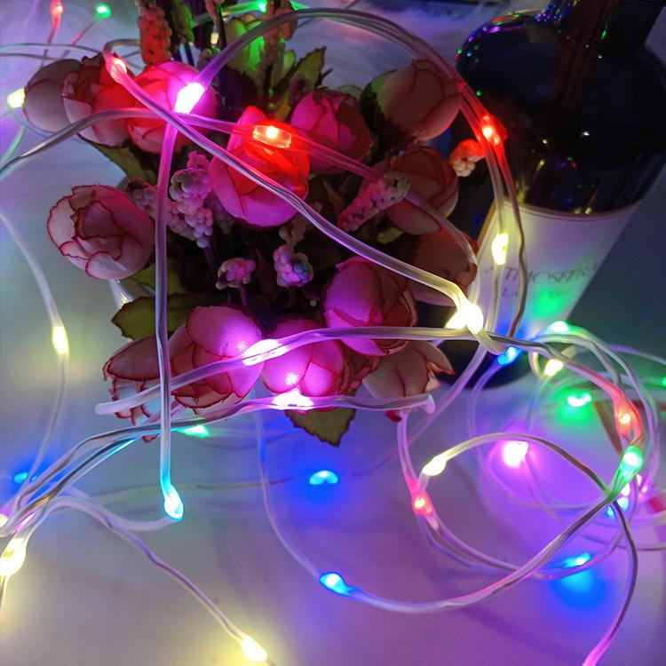 热销防水节l日庭圣诞树装饰款灯ed两线线院上开关插电套细EGA管灯