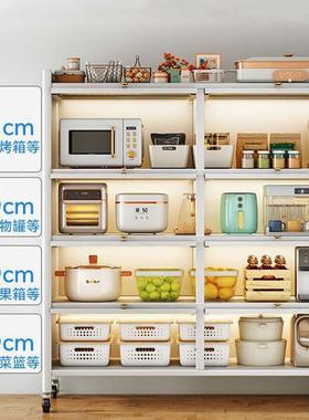 特宽44c厨房防尘落地多层靠墙收纳123125柜带柜门橱餐边带轮柜置