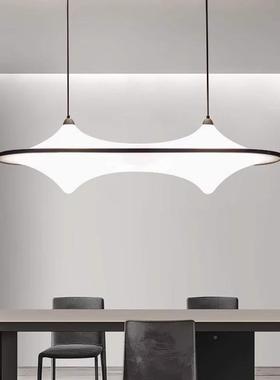 条E662D云朵飞船L吊灯极简复古长亚克力客卧室餐厅吧台客厅大厅吊