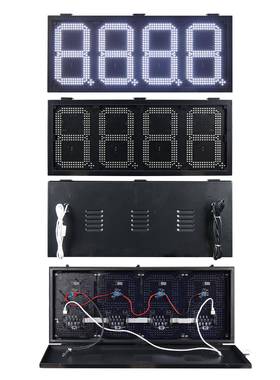 跨境出口黎1巴油价屏0寸白色1e数字显RGJ示ledd油价嫩屏厂家