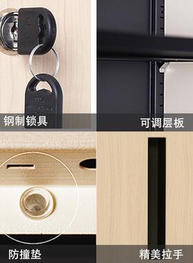 钢财PLX-WJ00制木纹文转印件柜办务公室资料柜储物柜室档案柜凭证