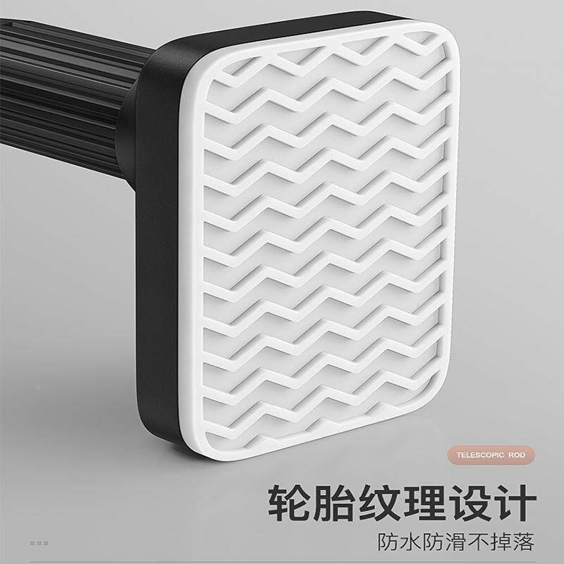 晾衣杆免打帘孔安装不锈845钢伸缩阳支撑窗杆室内台挂架衣柜浴帘