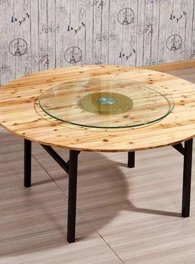 实木圆桌面AST杉8木折4叠1.米1.6米.米圆桌10人酒店餐桌圆1台面家用