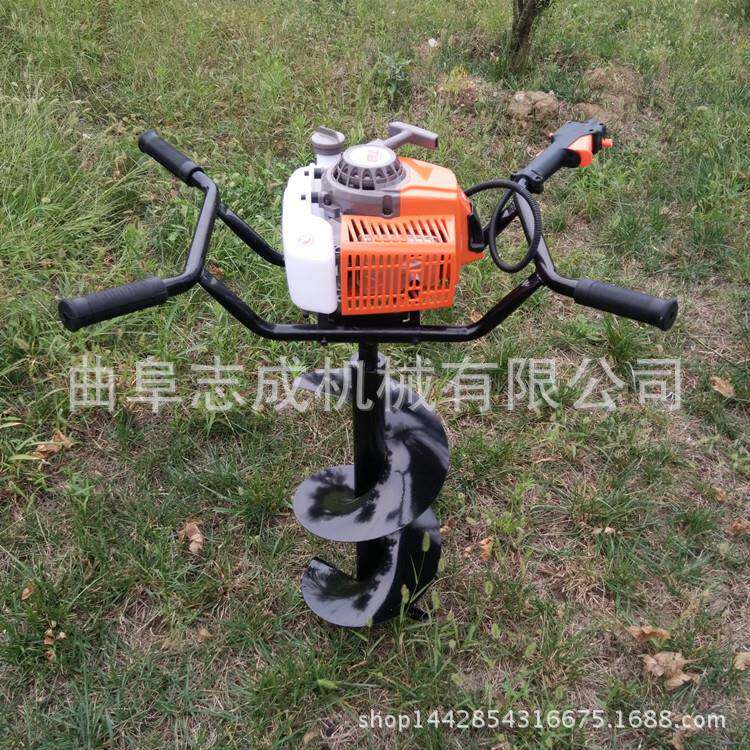 便携式树TSH施肥打洞机坑园种树挖坑机4.3马力植树挖果机视林频