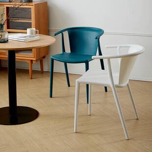 餐椅塑料椅子家用靠背电脑扶手椅久坐舒适学习书桌椅网红餐桌椅