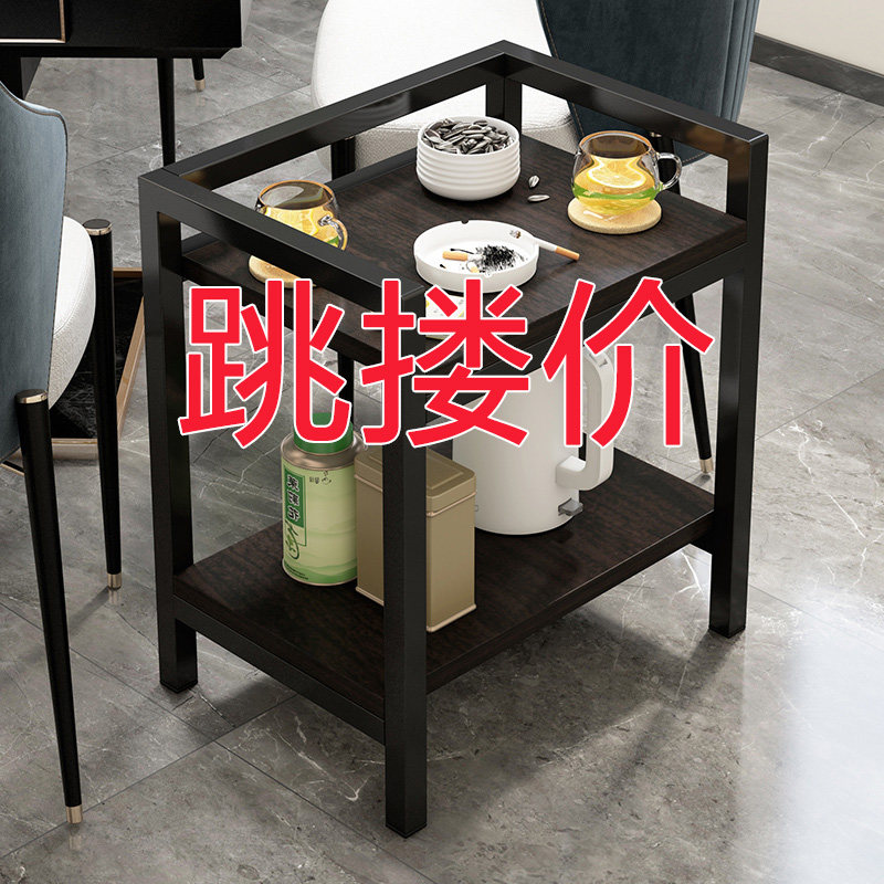 麻将茶几茶水架棋牌室专用小边几麻将桌简约双层小桌子茶楼茶水台