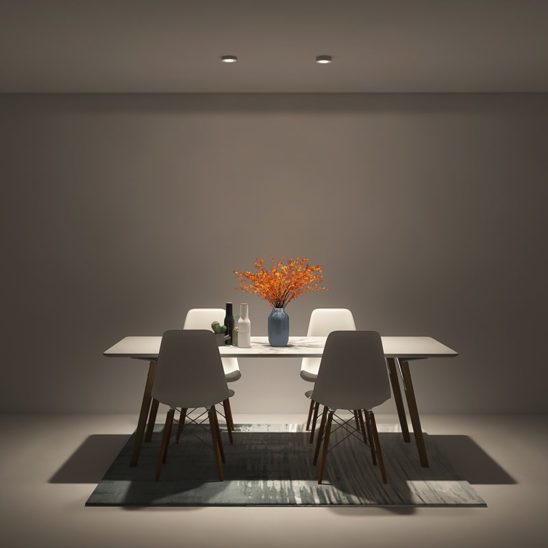 至御超薄明装防眩射灯氛围圆形LED过道客厅矮款聚光天花灯无主灯