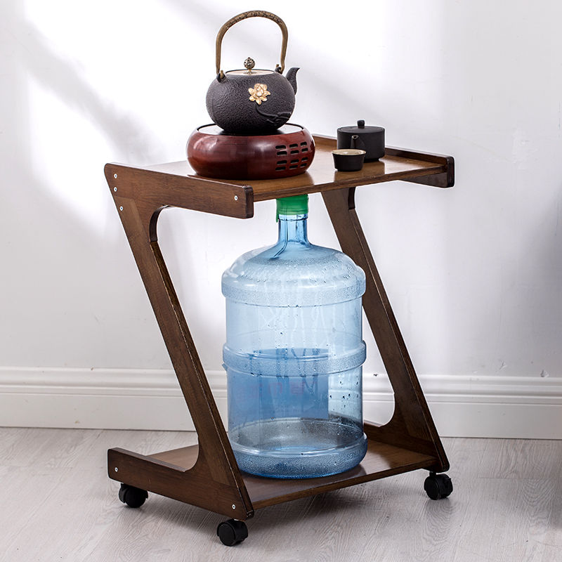 简约客厅移动角几带轮落地小茶台床头柜窄沙发边几边角柜茶水桶架