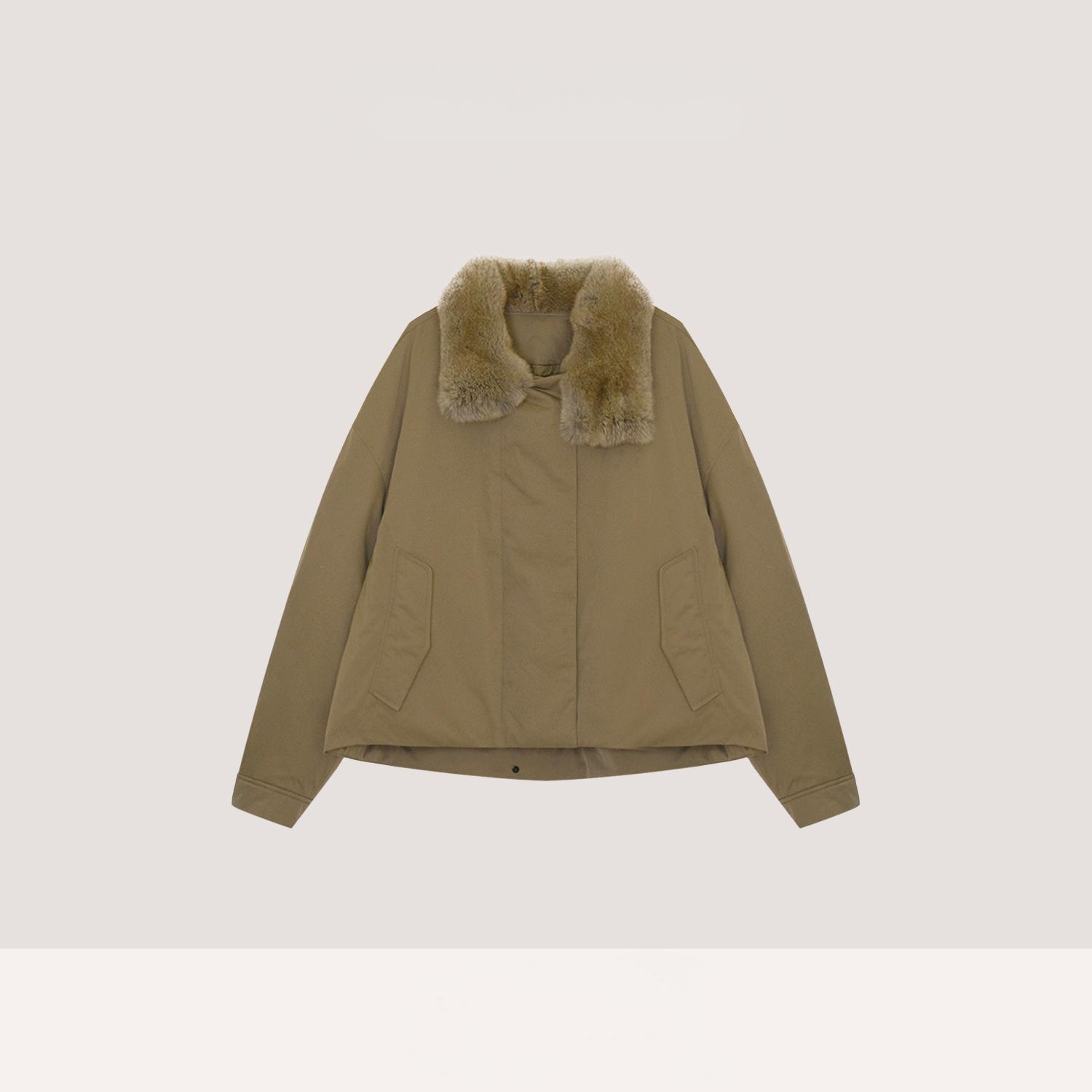 【钱老板推荐】三醋酸紫狐毛领95鹅绒秋冬羽绒服时髦54C172681