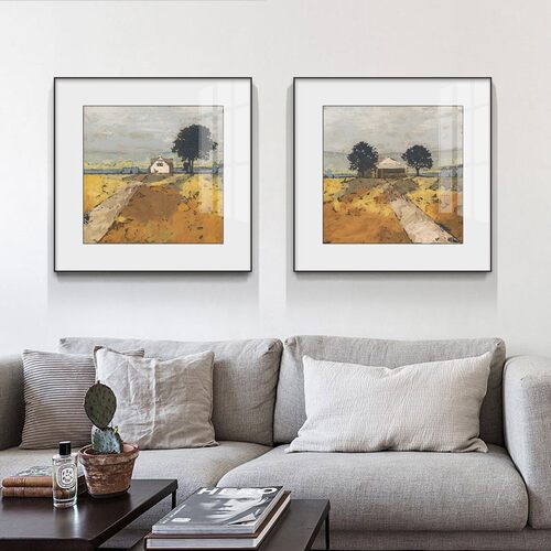 世界名画莫奈印象派装饰画梵高丰收挂画客厅壁画卧室装饰房间布置