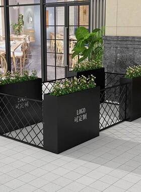 不钢户业外花箱商街售楼部铁艺坛花锈架道路种植花槽GFH庭院花种