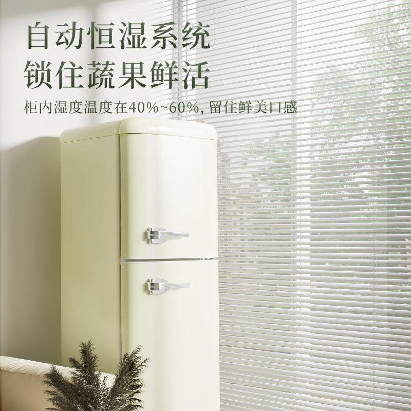 小冰箱OEP复古小冻型家人用冰箱双房开门怀旧冷藏冷迷你出租省电