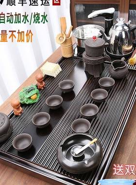整套茶具套装全自动烧水泡体茶VRI一盘烧水家用喝茶茶台办公功壶