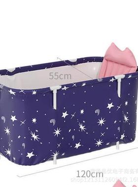 可折叠A23515-浴桶加厚桶形人泡澡洗澡长方儿童洗澡浴盆大便捷浴