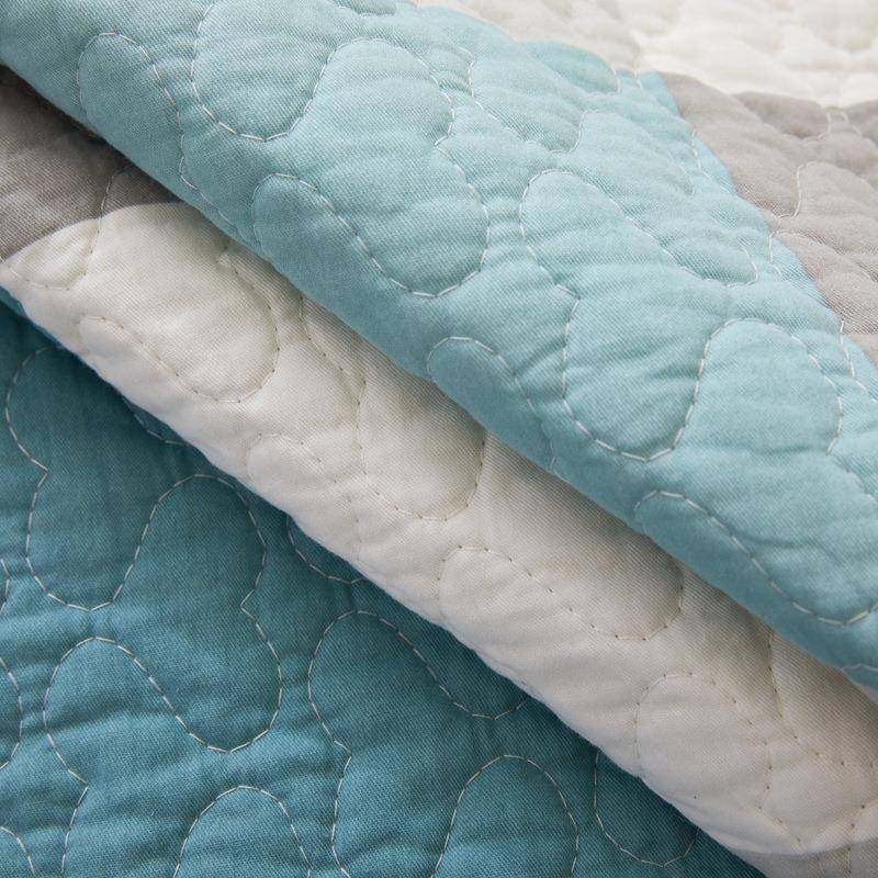 202新款绗缝被夹棉盖单件榻榻米铺床单人炕盖三件套四HZK床季通用