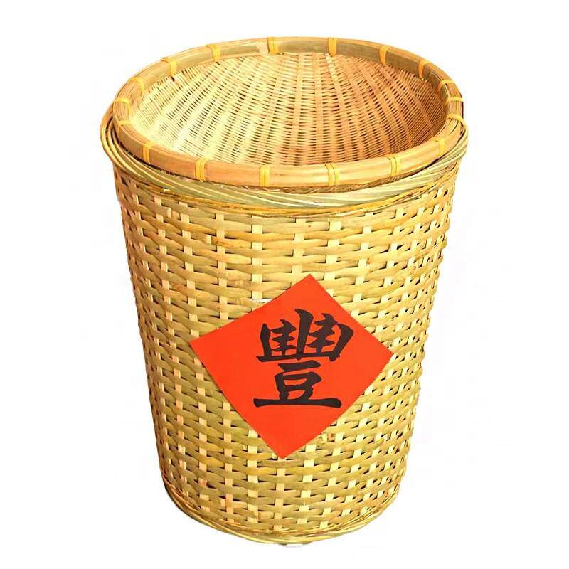 竹编展示箩筐饭店明档竹竹篮子筐菜收纳篓农产品食材销会篓蔬子竹