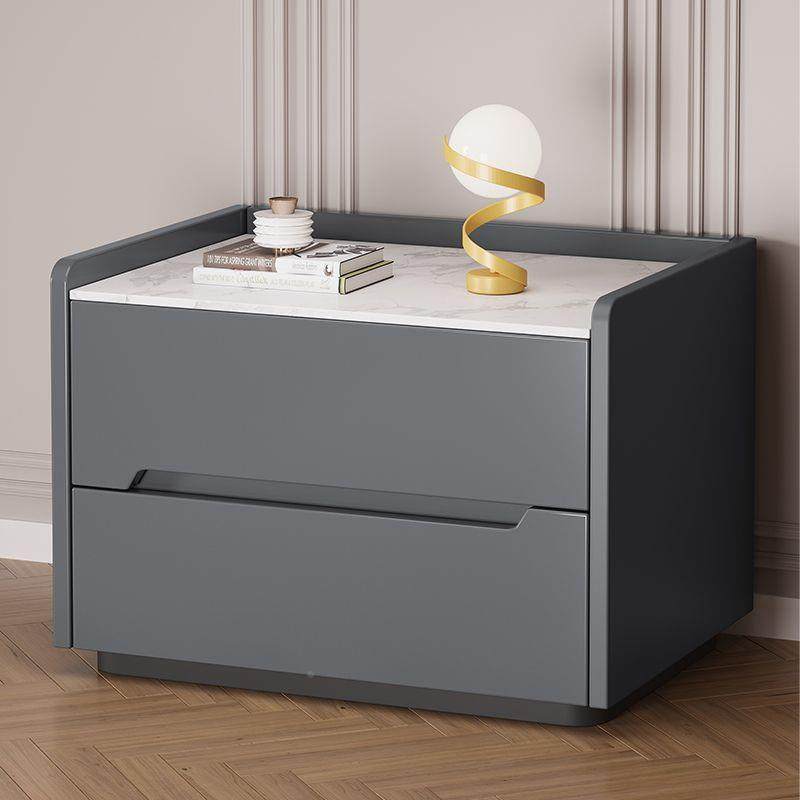 全实木板岩无品牌/漆床头柜卧室简约烤现代极简意式小纳型收储物