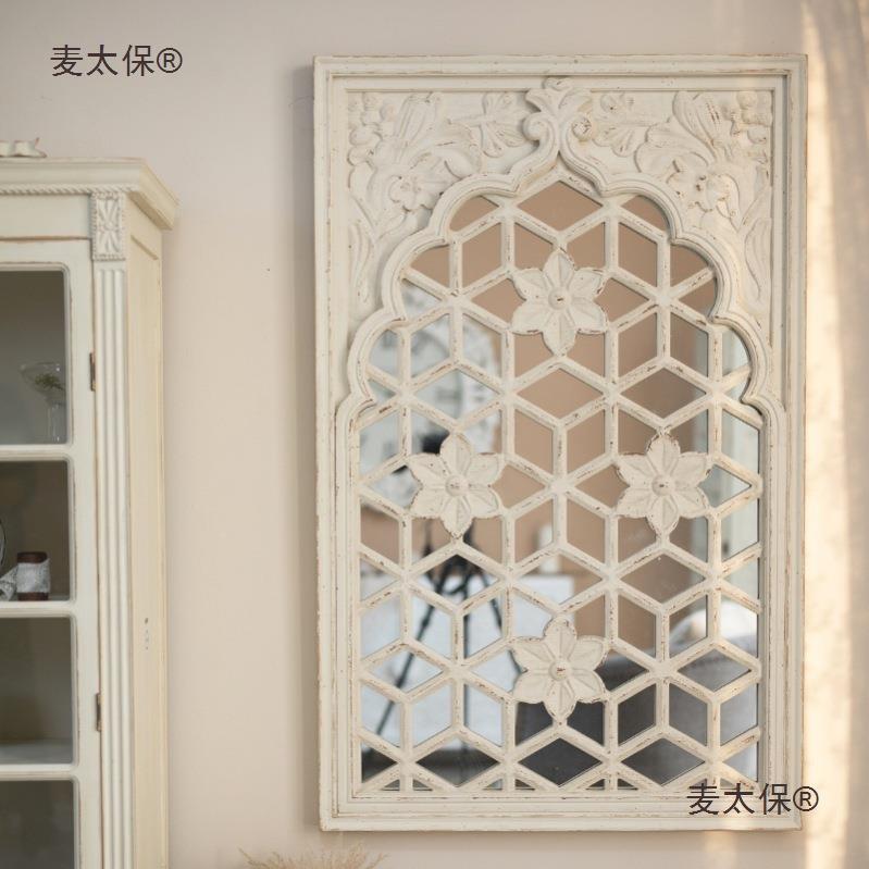 你可居丑法式麦太保墙饰墙面装饰遮艺假窗户镜子复楼梯古术卧室背