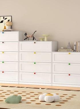 家用钢制斗柜卧室客厅收纳床柜防客厅沙发飘窗潮铁柜加皮厚BUJ头