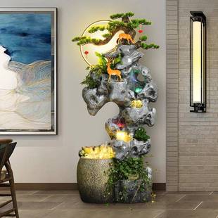 中式庭院山流水摆件太湖石鱼池无品牌/台花园阳景装饰品造公假司