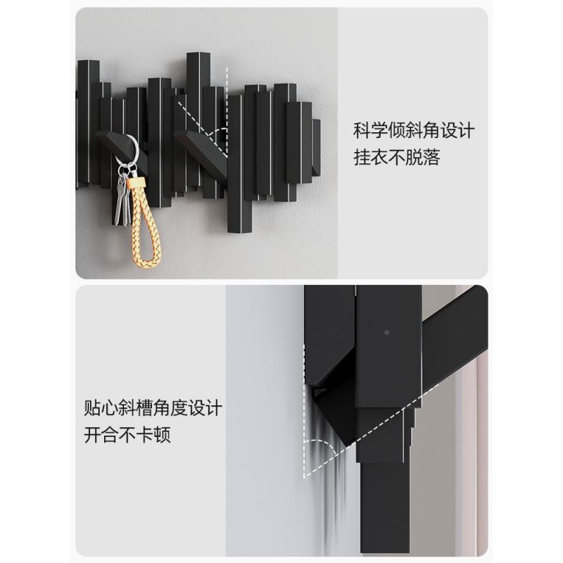 实物木钢琴键挂衣架墙上壁挂衣钩卧室玄帽关入户后985门置免打孔