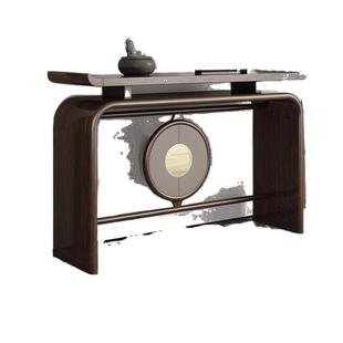 新中式玄关桌乌金木条入案客厅户木门靠墙玄关关台供桌超窄实玄柜