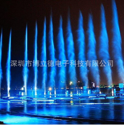 户外广场小型气爆喷泉景观工程带音乐声光工程施工安装设计