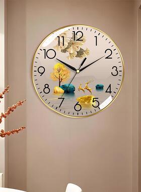 创意电波钟家挂客厅装饰钟表OYV中式挂墙时钟挂电子万年用历石英